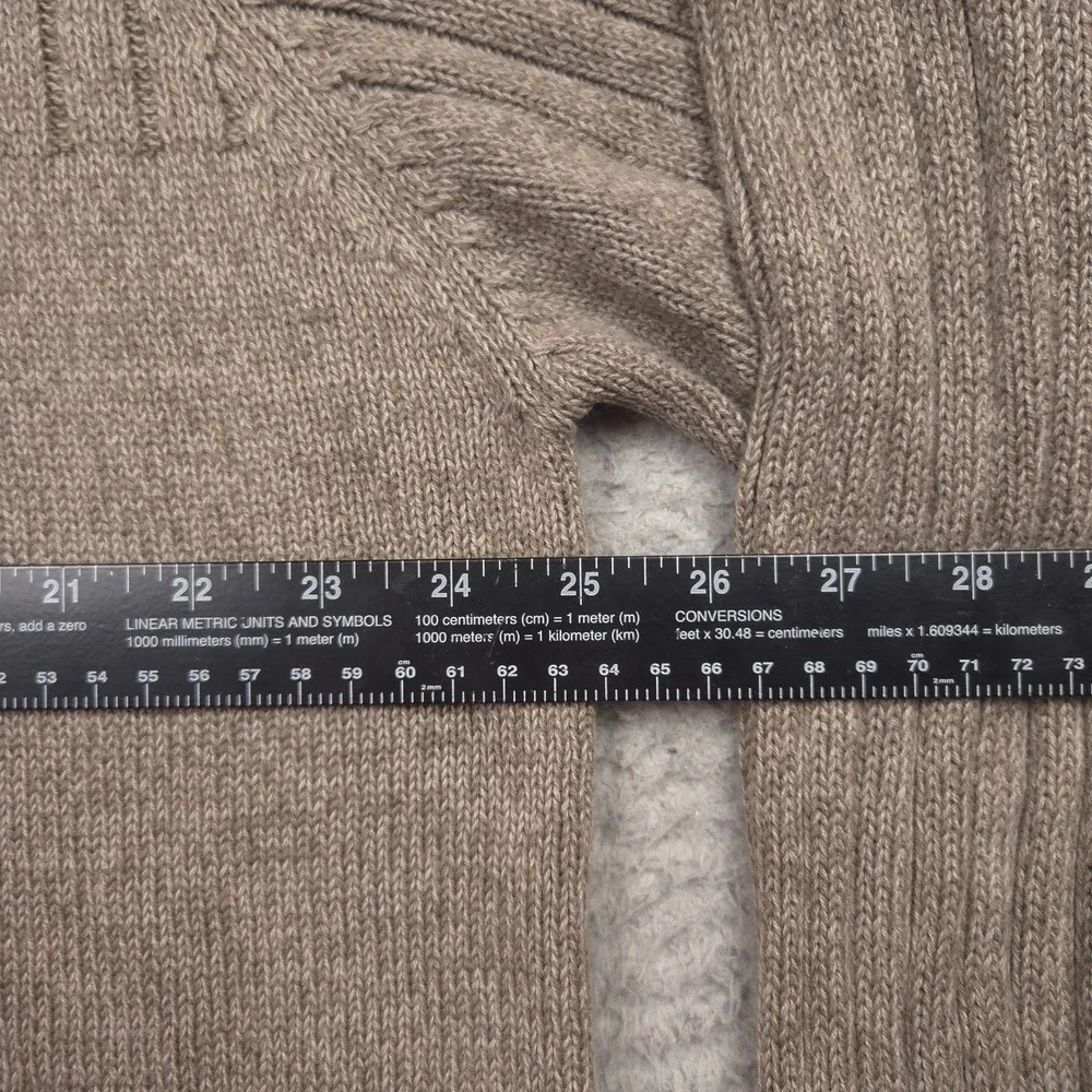 Columbia‎ Sweater Mens 2XL Brown Blue Half Zip Pullover Cotton Striped Outdoors